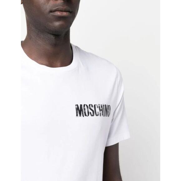 Nwt Moschino Couture Logo Print White Crew Neck Tshirt! Sz M - Picture 1 of 8